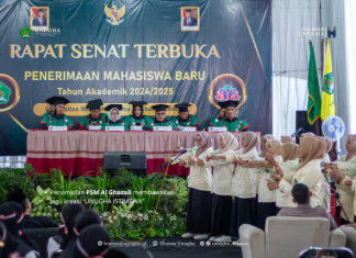 Sambut Mahasiswa Baru di PKKMB PSM Al Ghazali Sajikan Lagu “UNUGHA ISTIMEWA”